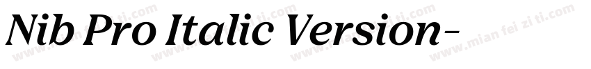 Nib Pro Italic Version字体转换